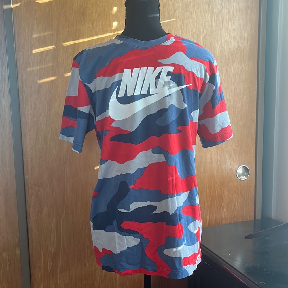 Nike Red, Blue, and Grey camo